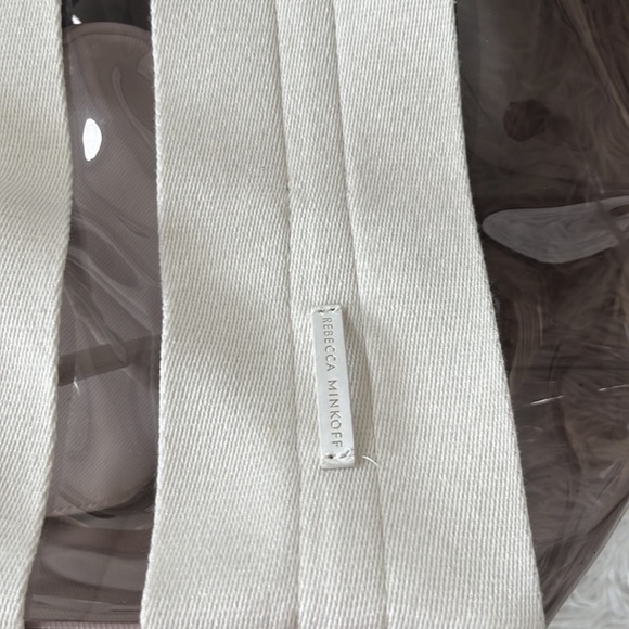 (LSF) Rebecca Minkoff Women’s Clear fan tote bag in Smoke, NWT - Picture 11 of 16